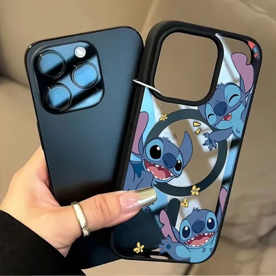 Discover Miniso Disney Stitch Phone Case – Cute Magnetic Cover for iPhone 17–11 Series