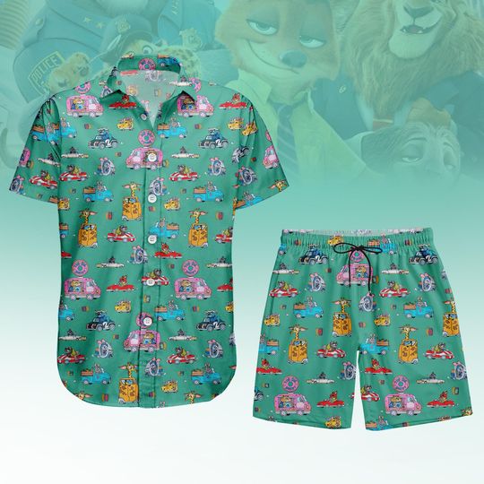 Discover Disney Zootopia Button Shirt, Unisex Shorts, Judy Hopps Nick Gary Nibbles Bogo Shirt, Zootopia Hawaiian Shirt, Disneyland Family Shirt