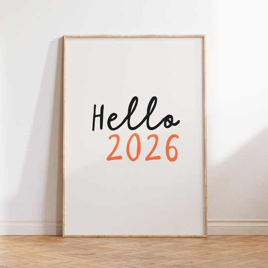 Discover New Year Wall Art 2026, New Years Eve Decorations, Minimal Nye Decor