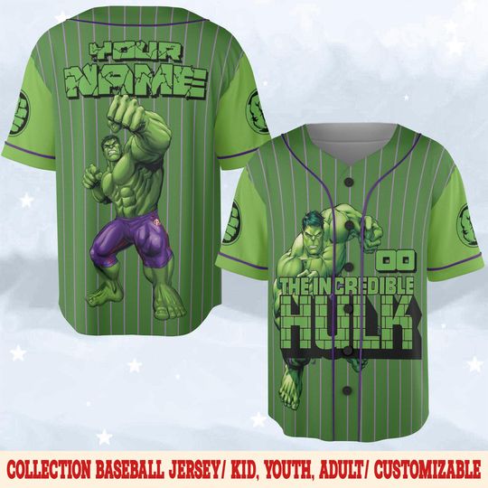 Discover Personalized the Red Hulk Baseball Jersey, Custom Disney the Hulk Baseball Shirt, Matching Disney Trip Outfit, Disney Birthday Gift NGXG14
