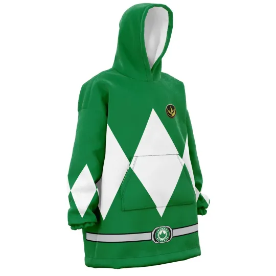 Discover Green Power Oversized Blanket Hoodie, Cozy Wearable Throw Blanket