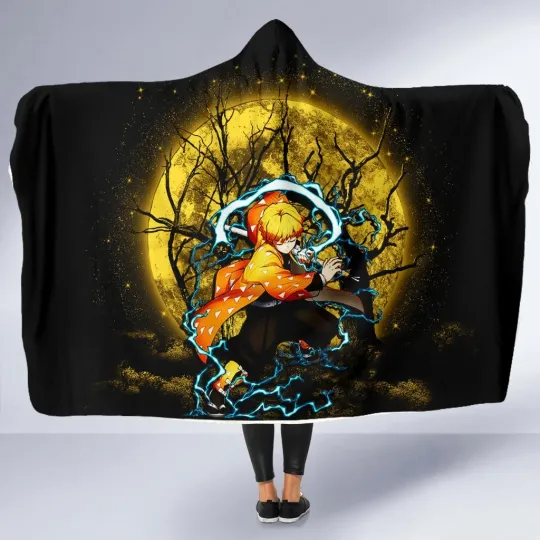 Zenittsu Hooded Blanket – Moonlight Demon Cozy Fleece Throw