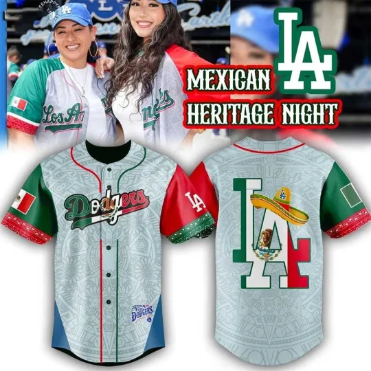Discover Los Angeelles Dodgers Mexican American Heritage Night Custom Jersey 2026