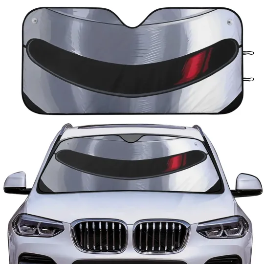 Discover Terminator Robot Face Car Windshield Sun Shade UV Protection Foldable Auto Gift