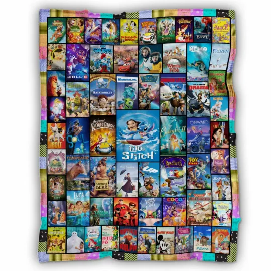 Discover Disneyland Movies Blanket, Mickey And Friends Fleece Blanket Princess Movies