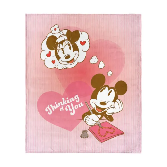 Discover Disney Mickey And Friends Mickey Love Letter Cozy Fleece Blanket