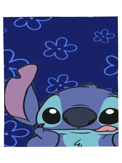 Discover Disney Stitch And His Friends Fleece Blanket Decor Home 4