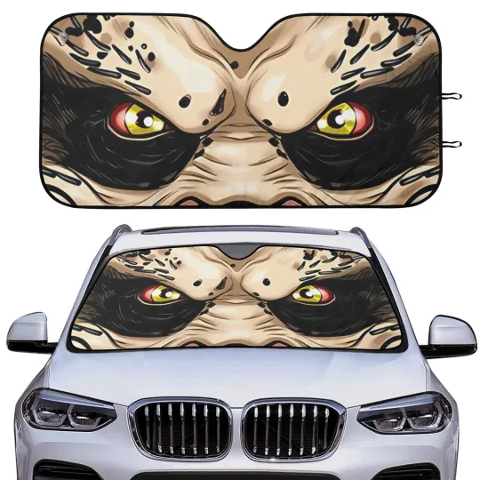 Discover Predator Alien Face Car Windshield Sun Shade UV Protection Foldable Auto Gift