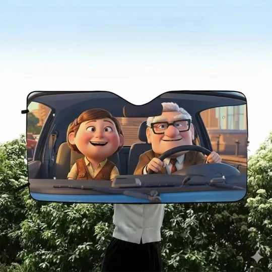 Discover Up Movie Car Sun Shade, Front Windshield Cover, Universal Fit Gift