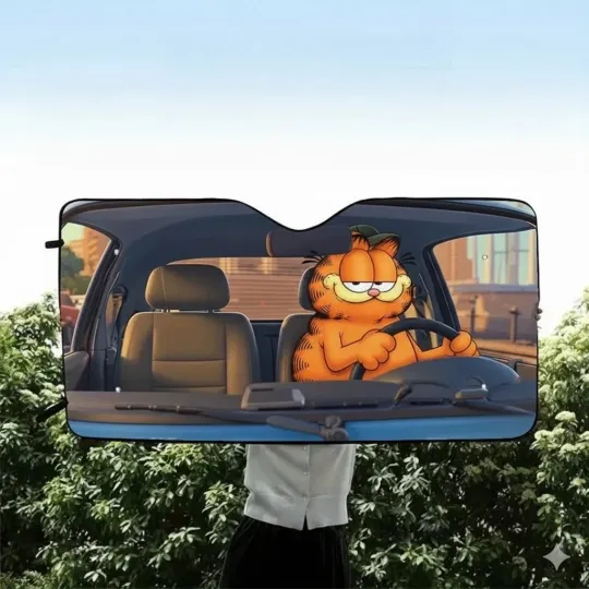 Discover Garfield Car Sun Shade, Front Windshield Cover, Universal Fit Gift