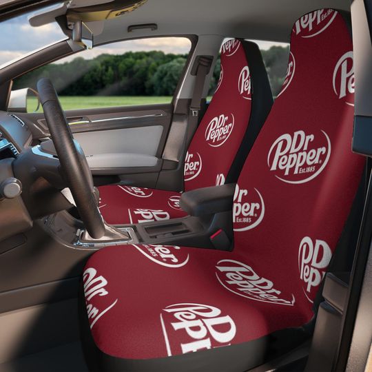 Discover Dr Pepper Vehicle Bucket Seat Covers Auto Parts Decor Accessories Seat Slips Protectors