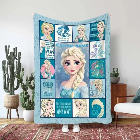 Discover Personalized Disney Frozen Princess Elsa Blanket