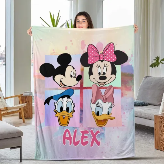 Discover Personalized Disney Mickey And Friends Fleece Blanket