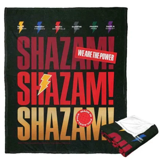 Discover DC Comics Shazam Triple Shazam Blanket Superhero Disney Marvel Fleece Blanket
