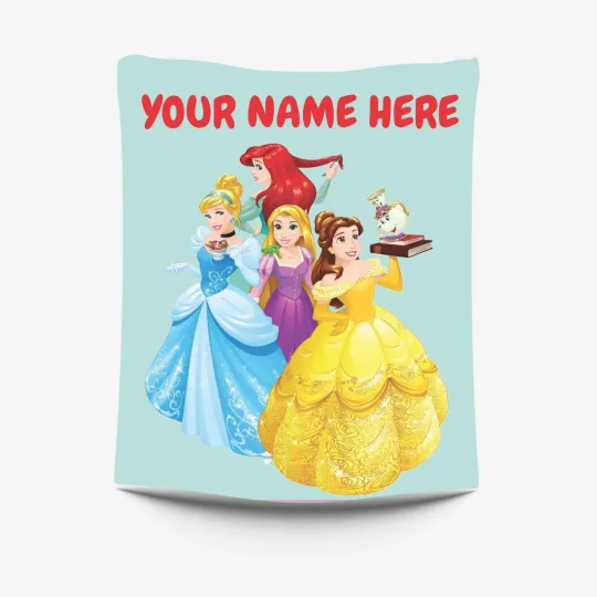 Discover Personalized Blanket for Girls Custom Princess Disney Kids