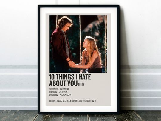 Discover 10 Things I Hate About You Movie Poster - Premium Matte Vertical Poster