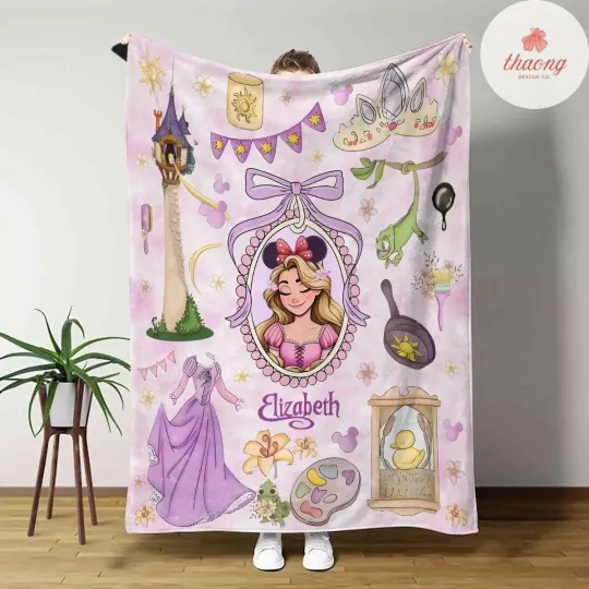 Discover Personalized Rapunzel Princess Fleece Blanket