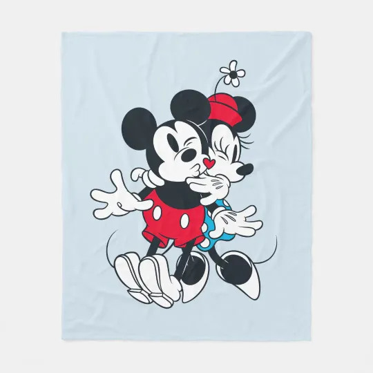 Discover Disney Mickey Mouse & Minnie Mouse Forever Love Fleece Blanket