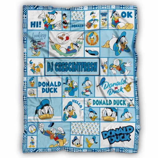 Discover Personalized Disney Donald Duck Blanket Mickey Mouse & Friends Fleece Gift