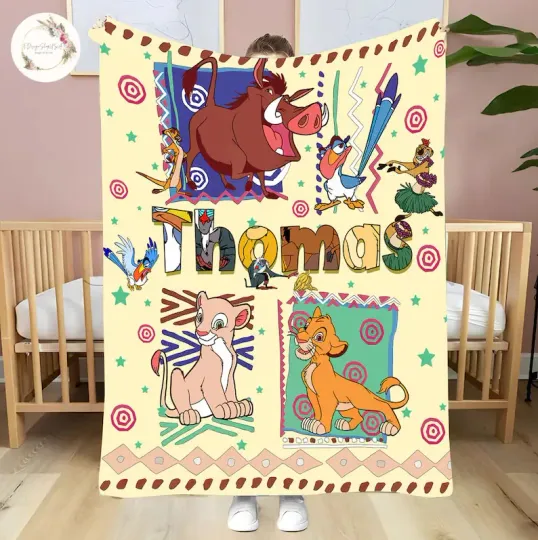 Discover Personalized Disney The Lion King Blanket Gift For Friends, Kids