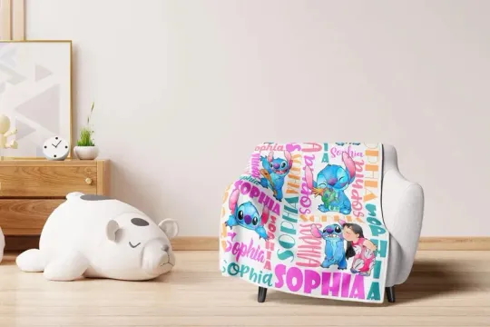 Discover Personalized Disney Lilo And Stitch Fleece Blanket