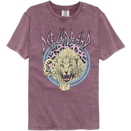 Discover Def Leppard Pastel 2 Berry Comfort Color T-Shirt