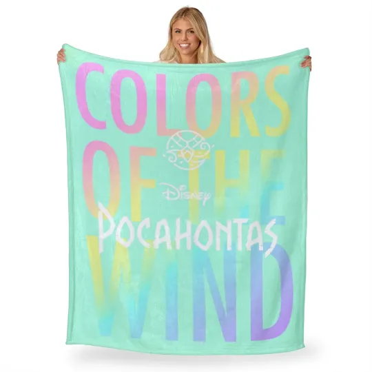 Discover Disney Princesses Colored Wind Disneyland Gift Princess Fleece Blanket