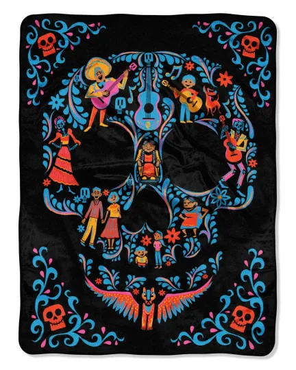 Discover Disney Pixar Coco Family Tree Fleece Super Plush Fleece Blanket