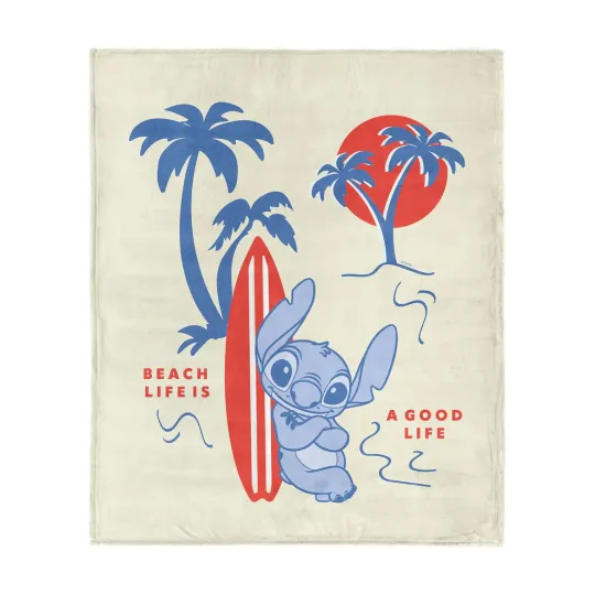 Discover Disney Lilo And Stitch Beach Life Good Life Cozy Fleece Blanket