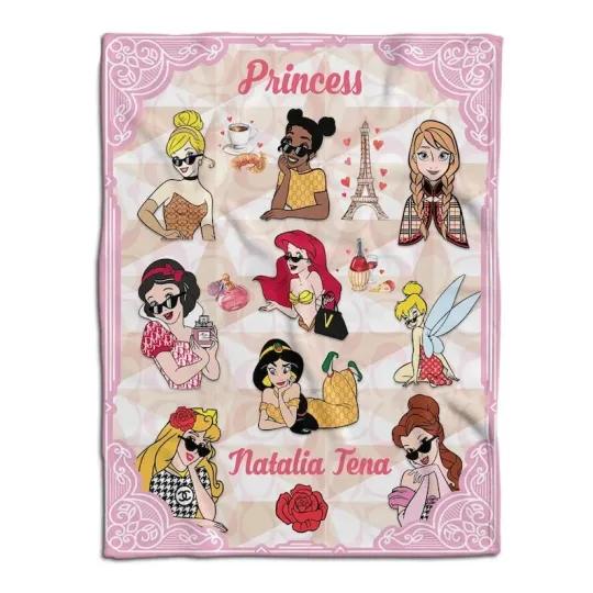 Discover Personalized Disney Princess Baby Girl Fleece Blanket