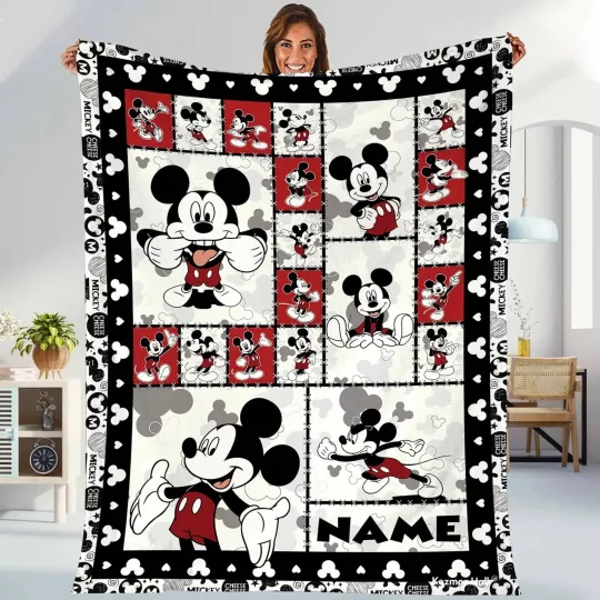 Discover Personalized Mickey Mouse Disney Fleece Blanket