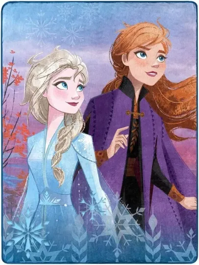Discover Disney Frozen 2 Silk Touch Magical Throw Blanket 46x60