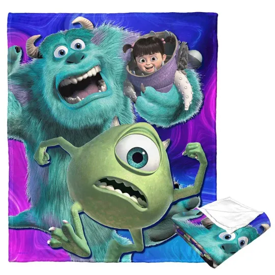 Discover Disney Pixar Monsters Inc. Monster Run Cozy Fleece Blanket