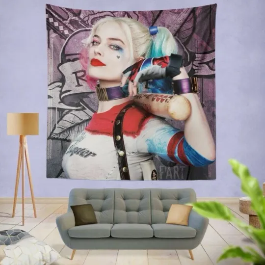 Discover Harley Quinn Suicide Squad Margot Robbie Superhero Disney Fleece Blanket