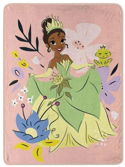 Discover Disney Princess & The Frog "Tiana" Blanket, Disney Cartoon Movie Fleece Blanket