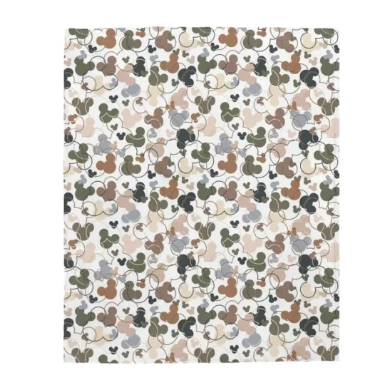 Discover Disney Mickey Confetti Neutral Palette, Disney World Icons Fleece Blanket