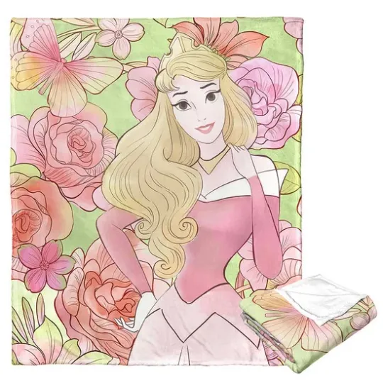 Discover Disney Princesses Floral Fantasy Aurora Disneyland Gift Princess Fleece Blanket