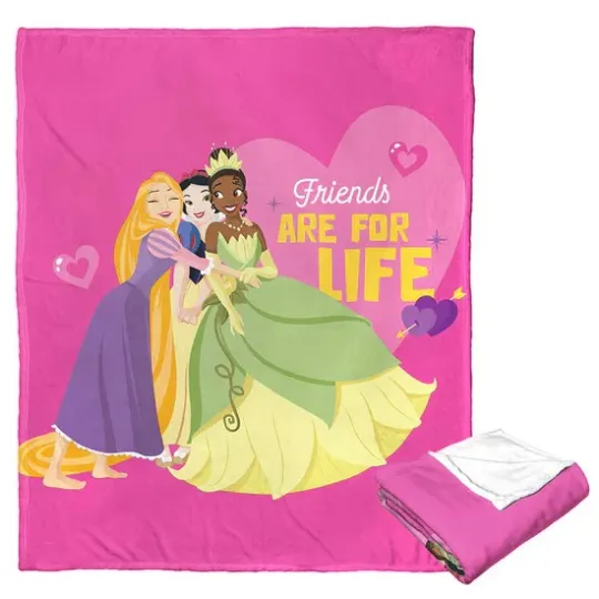 Discover Disney Princesses Friends For Life Disneyland Gift Princess Fleece Blanket