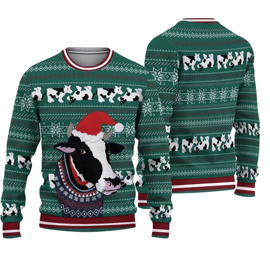 Blizzard Bay Ugly Sweater Christmas Size Adult Large 3-D  Cow Holiday Party