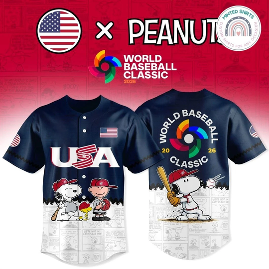 Discover USA BASEBALL X PEANUT 2026, 3D BASEBALL JERSEY