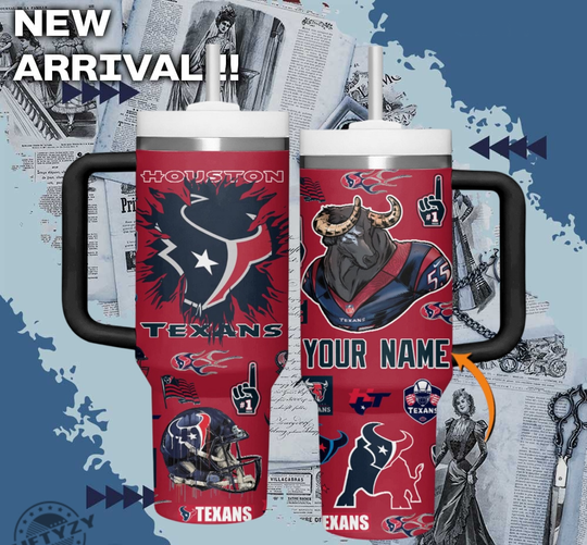 Discover Houston Texans V2 football Football Custom Name Tumbler