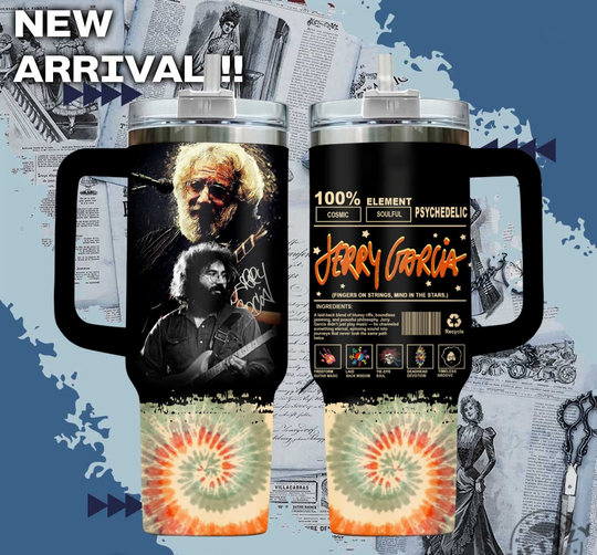 Discover Jerry Garcia Music Cup Tumbler With Handle