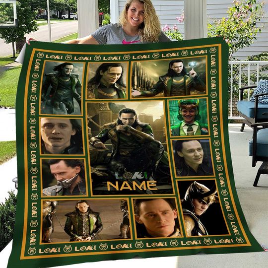 Loki Movie Fleece Blanket | Loki Laufeyson God of Mischief Blanket | Loki TVA Variant Avengers Throw Blanket for Bed Couch Sofa