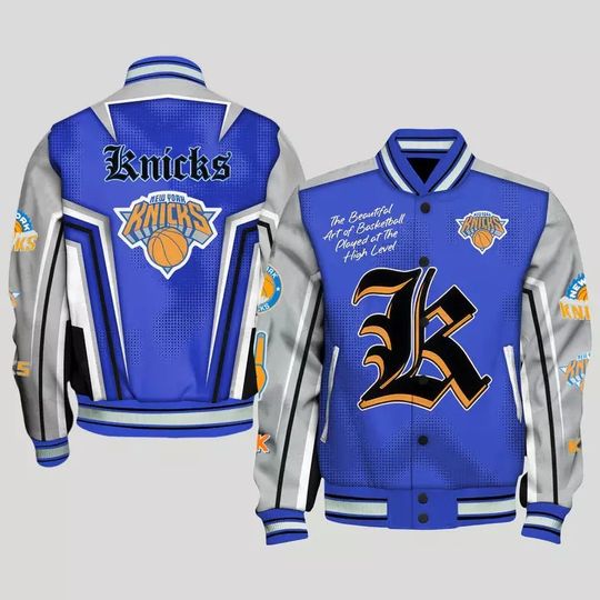 Discover NBA New York Knicks Varsity Jacket, Baseball Jacket V3