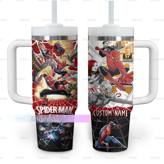 Discover Personalized Halloween Spider-Man 40oz Tumbler with Handle