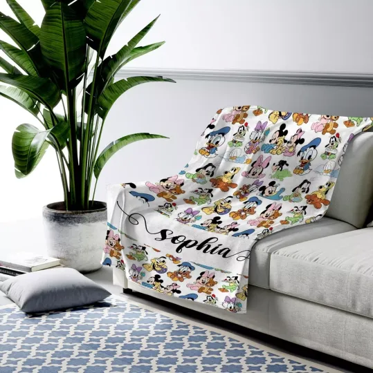 Discover Personalized Mickey and Friends Fleece Blanket