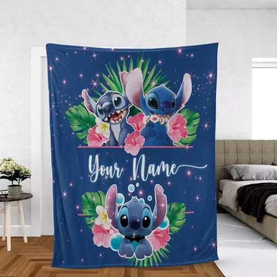 Discover Personalized Cartoon Stich Fleece Blanket