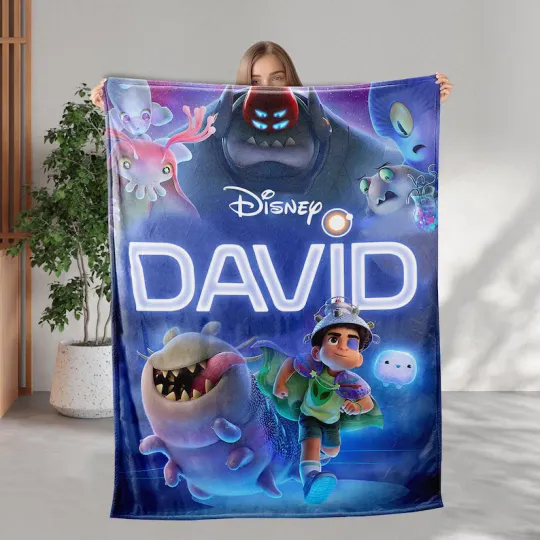Discover Personalized Disney Elio  Bed Blanket Gift For Friends, Kids