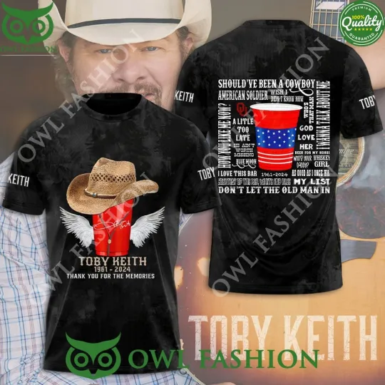 Toby Keith Thank You Limited 3D Tshirt