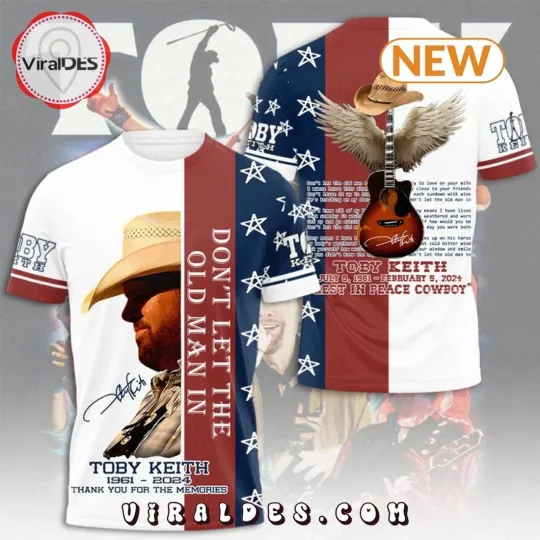 Toby Keith Memory Apparel 3D T-shirt Full size